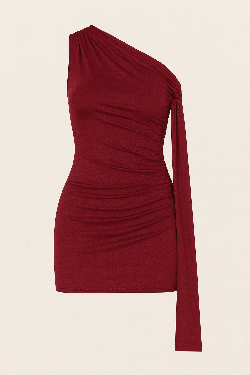 Sofie™ | Asymmetrisk kjole med rynkninger