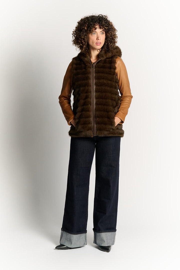 Eline™ | Cortina mørkebrun vest
