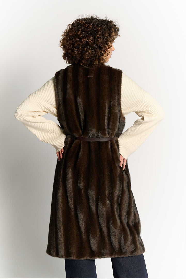 Ida™ | Celeste lang chokoladefarvet vest