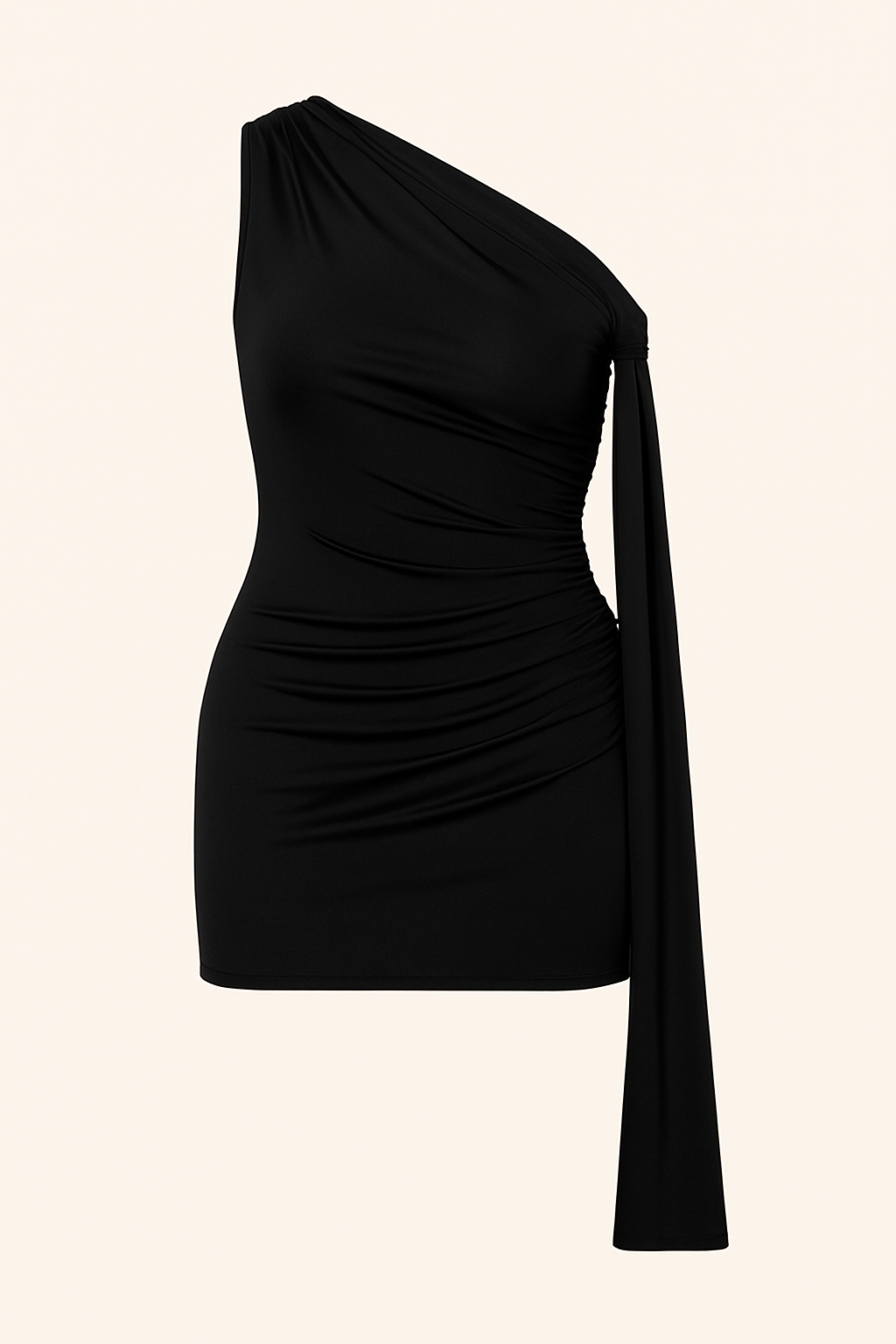 Sofie™ | Asymmetrisk kjole med rynkninger